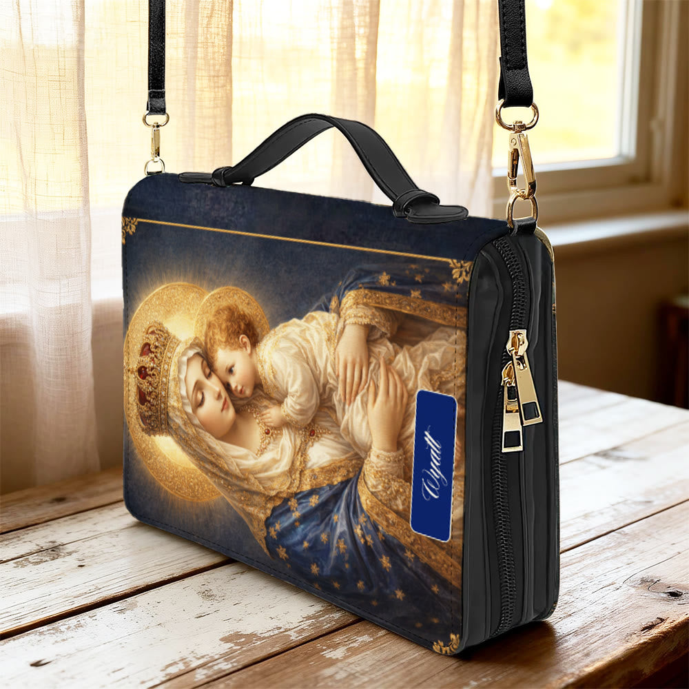 Christianartworkshop Our Lady and Child Holy Portrait Zippered Bible Cover - image 6