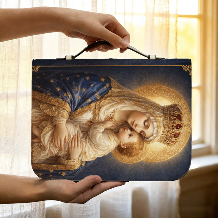 Christianartworkshop Our Lady and Child Holy Portrait Zippered Bible Cover - image 9
