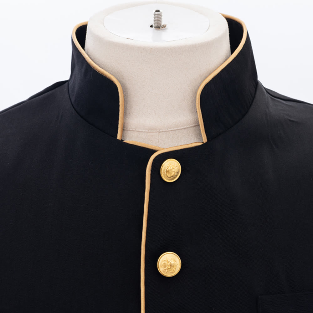 Christianartworkshop Traditional Stand Collar Clergy Robe with Golden Buttons & MultiColor Options - image 3