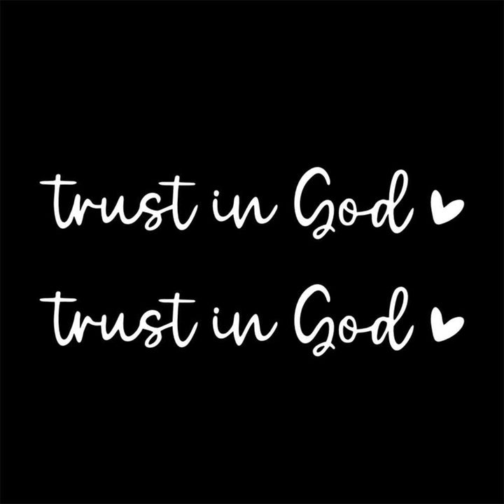 Christianartworkshop Trust in God Heart Accent Car Sticker: A Sacred Nudge to Pray on Every Journey - White - Set of 10 - image 4