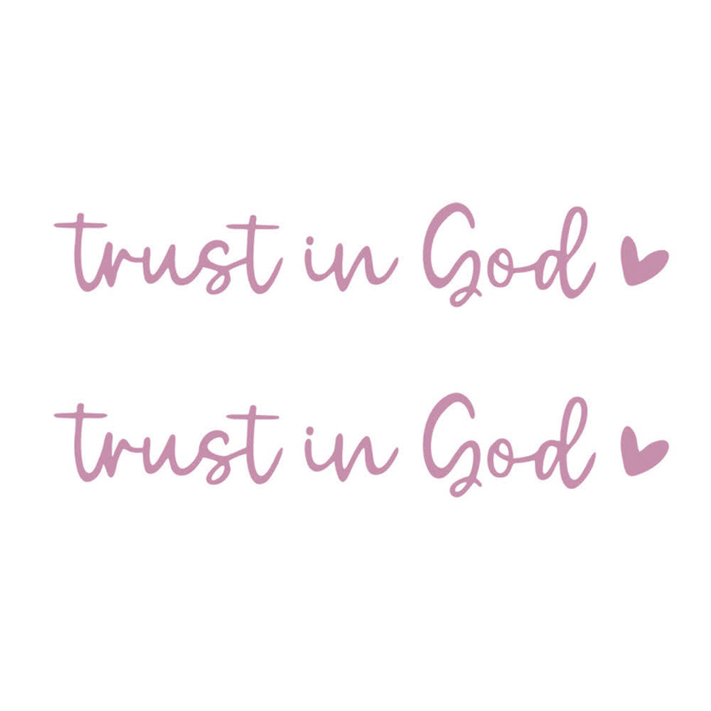 Christianartworkshop Trust in God Heart Accent Car Sticker: A Sacred Nudge to Pray on Every Journey - Pink - Set of 10 - image 5