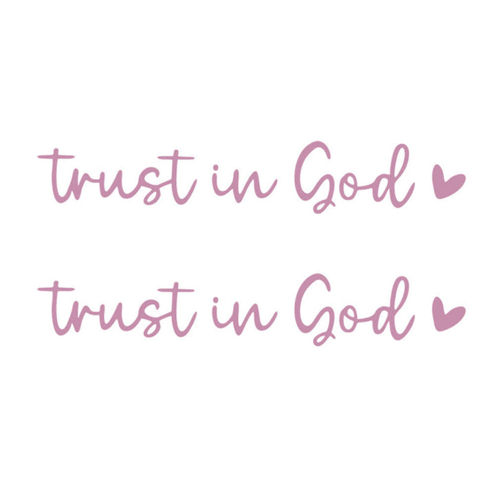 Christianartworkshop Trust in God Heart Accent Car Sticker: A Sacred Nudge to Pray on Every Journey - Pink - Set of 10 - image 5