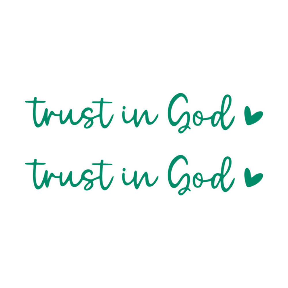 Christianartworkshop Trust in God Heart Accent Car Sticker: A Sacred Nudge to Pray on Every Journey - Green - Set of 10 - image 9