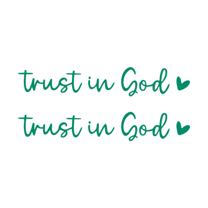 Christianartworkshop Trust in God Heart Accent Car Sticker: A Sacred Nudge to Pray on Every Journey - Green - Set of 10 - image 9