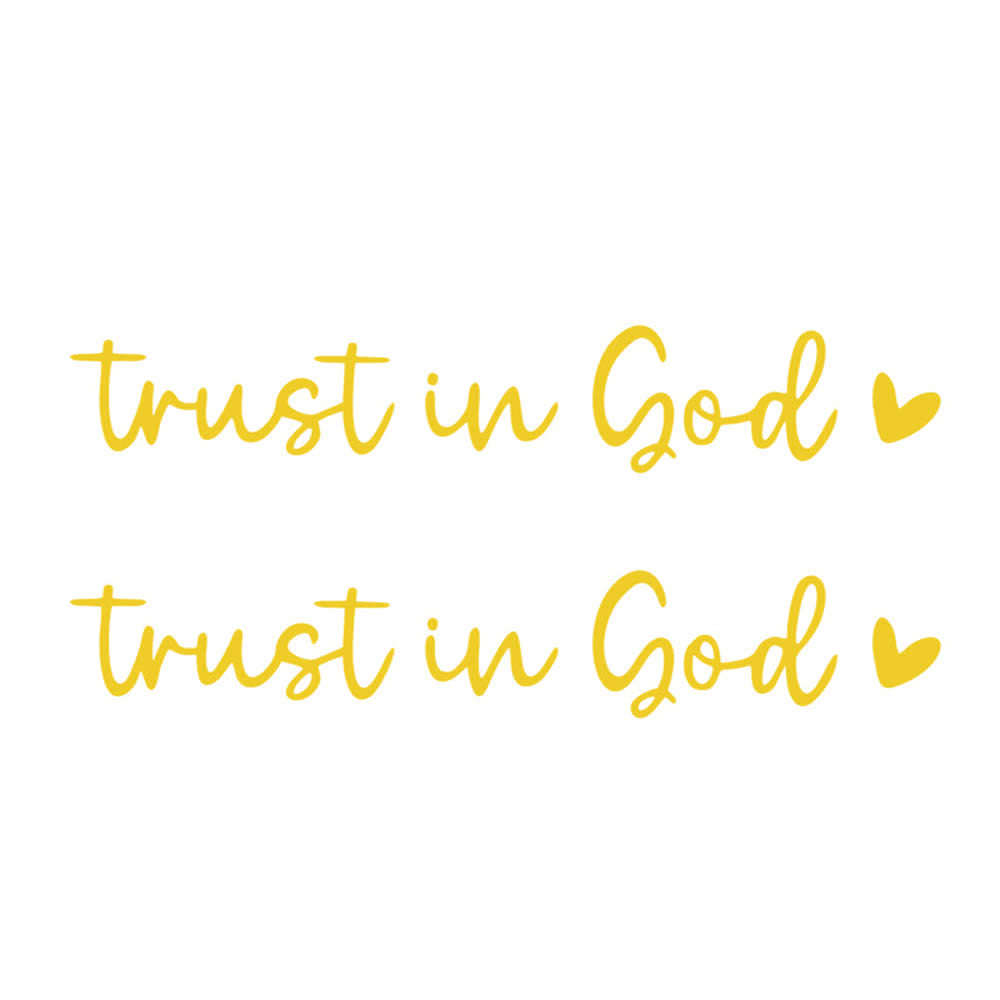 Christianartworkshop Trust in God Heart Accent Car Sticker: A Sacred Nudge to Pray on Every Journey - Yellow - Set of 10 - image 10