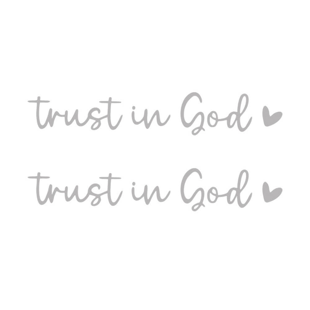 Christianartworkshop Trust in God Heart Accent Car Sticker: A Sacred Nudge to Pray on Every Journey - Silver - Set of 10 - image 11
