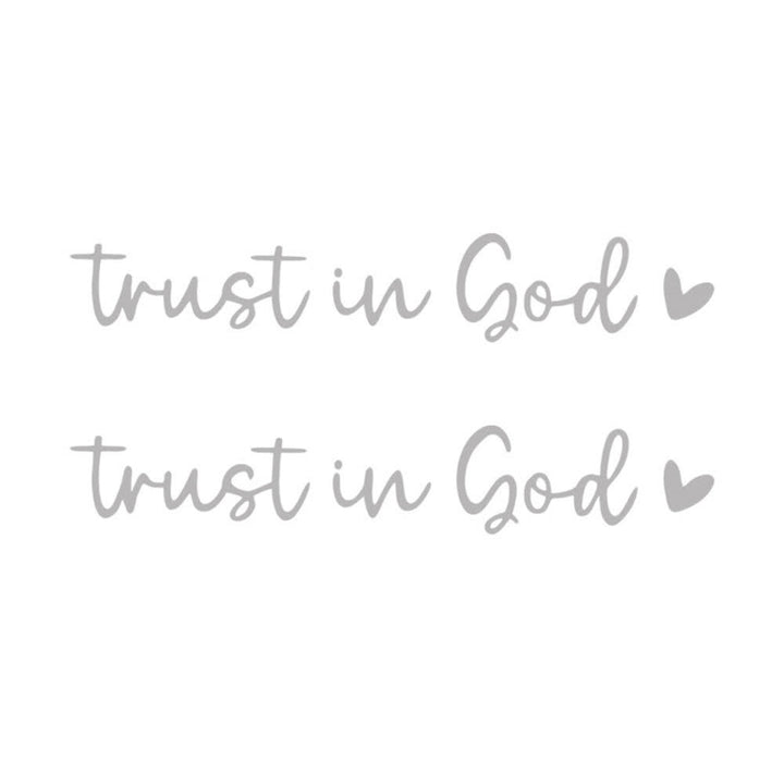 Christianartworkshop Trust in God Heart Accent Car Sticker: A Sacred Nudge to Pray on Every Journey - Silver - Set of 10 - image 11