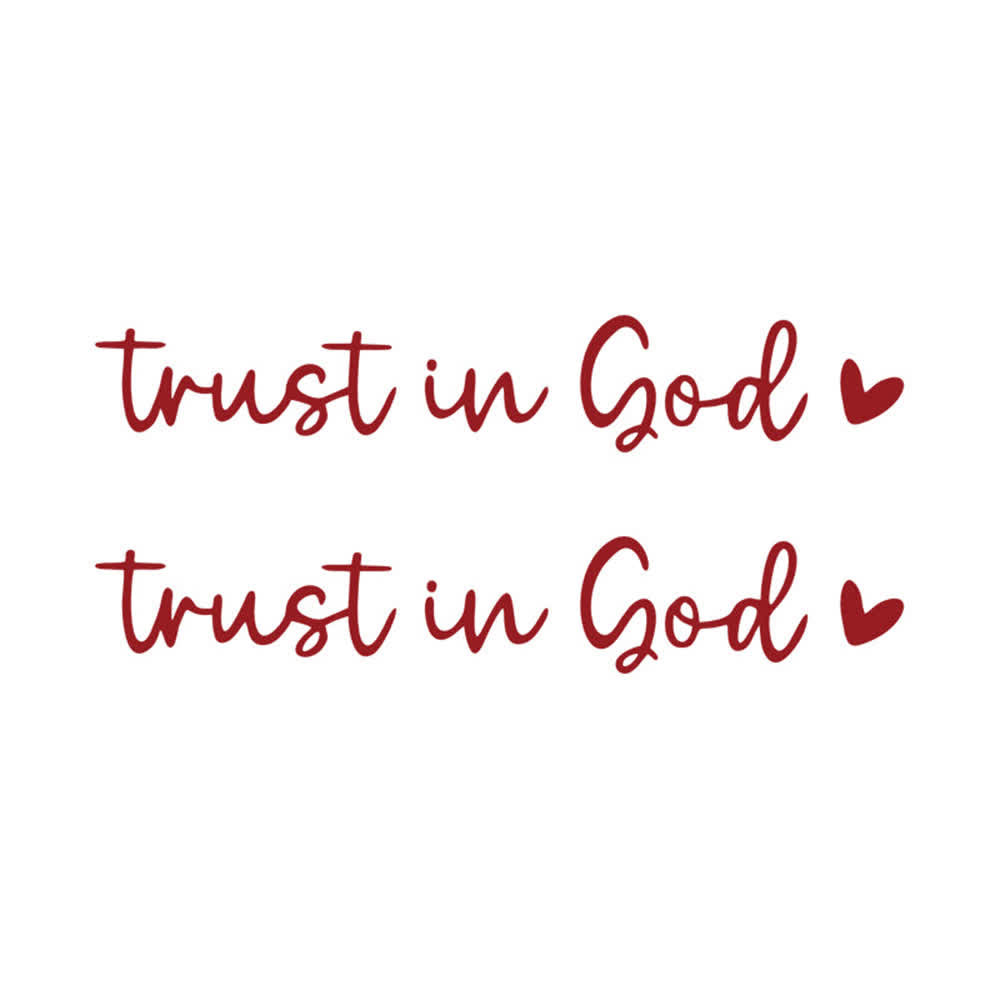 Christianartworkshop Trust in God Heart Accent Car Sticker: A Sacred Nudge to Pray on Every Journey - Red - Set of 10 - image 8