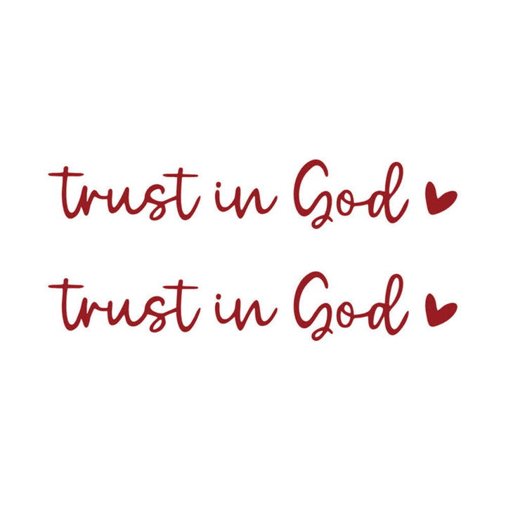 Christianartworkshop Trust in God Heart Accent Car Sticker: A Sacred Nudge to Pray on Every Journey - Red - Set of 10 - image 8