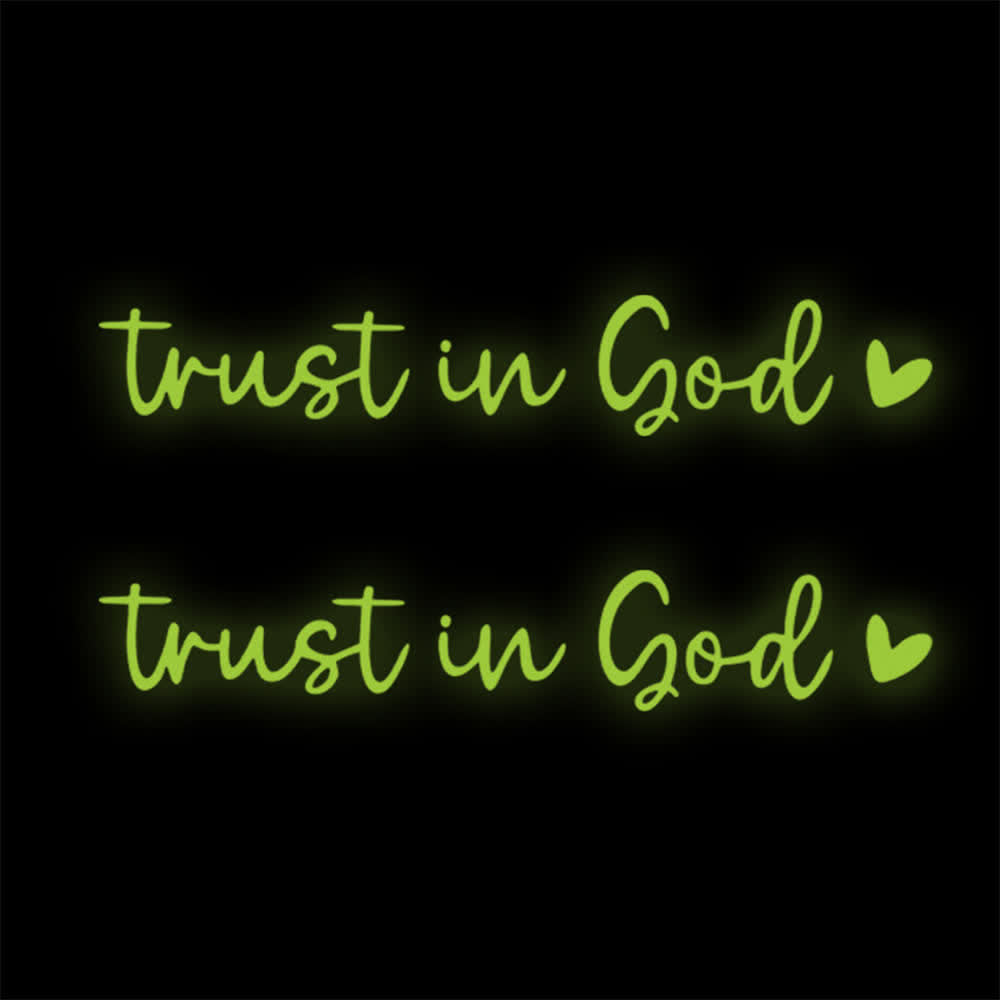 Christianartworkshop Trust in God Heart Accent Car Sticker: A Sacred Nudge to Pray on Every Journey - Neon Green - Set of 10 - image 12