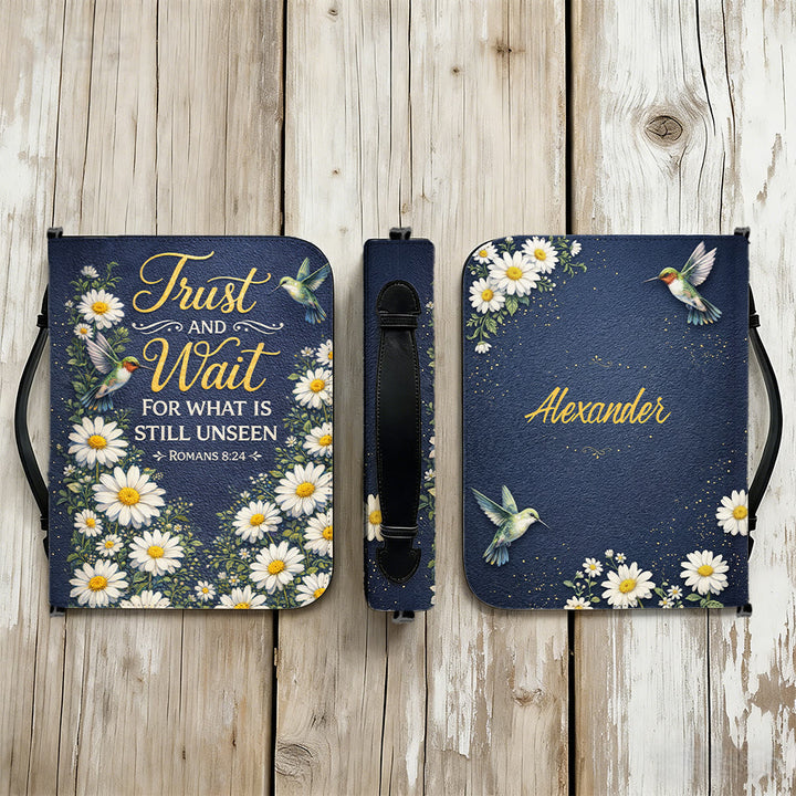 Christianartworkshop Trust And Wait Romans 8:24 Daisy & Hummingbird Bible Cover - image 11