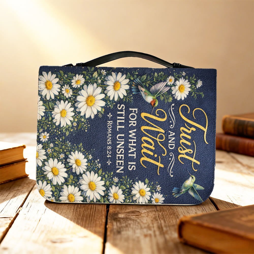 Christianartworkshop Trust And Wait Romans 8:24 Daisy & Hummingbird Bible Cover - image 8