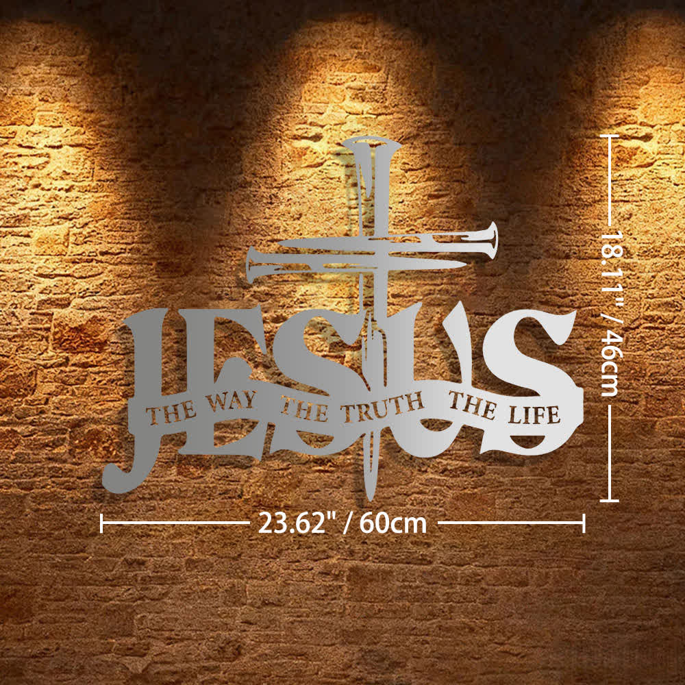 Christianartworkshop Faithful Jesus & Cross Design Metal Wall Decor Home Decoration - image 30