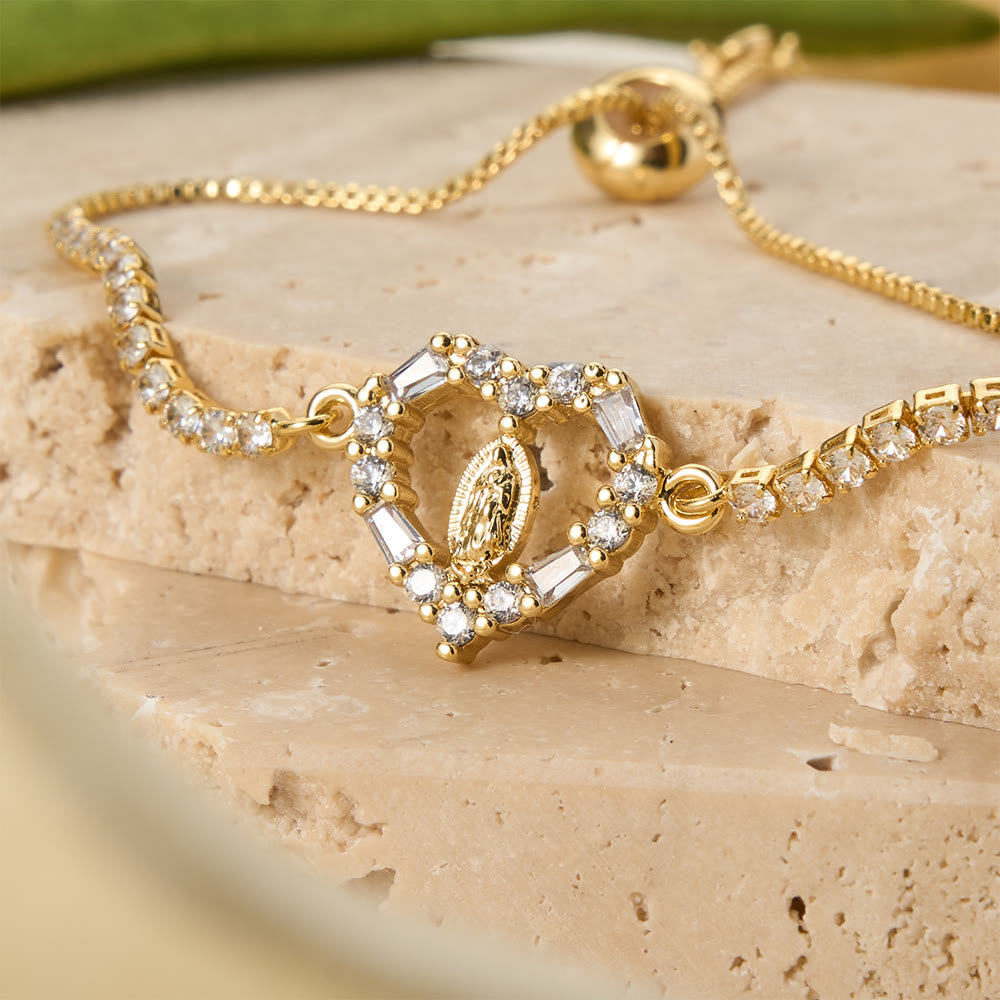 Christianartworkshop Our Lady Centered Adjustable Bolo Bracelet, Symbol of Divine Grace - image 6