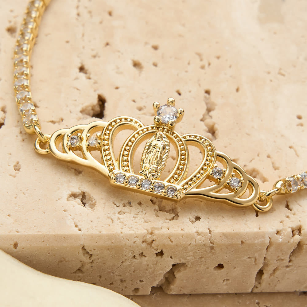 Christianartworkshop Our Lady Centered Adjustable Bolo Bracelet, Symbol of Divine Grace - image 3