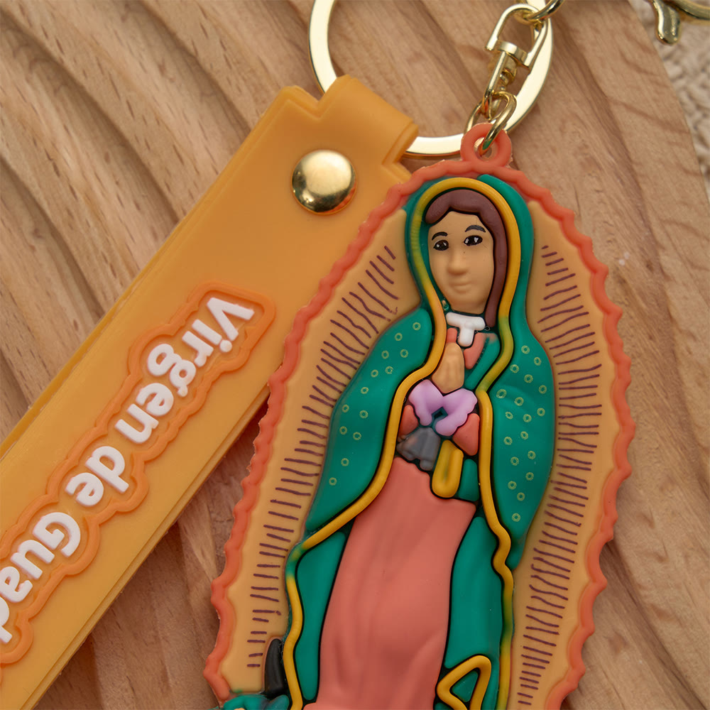 Christianartworkshop Our Lady of Guadalupe & St. Jude Devotional Keychain: Emblem of Faith & Spiritual Protection - image 4