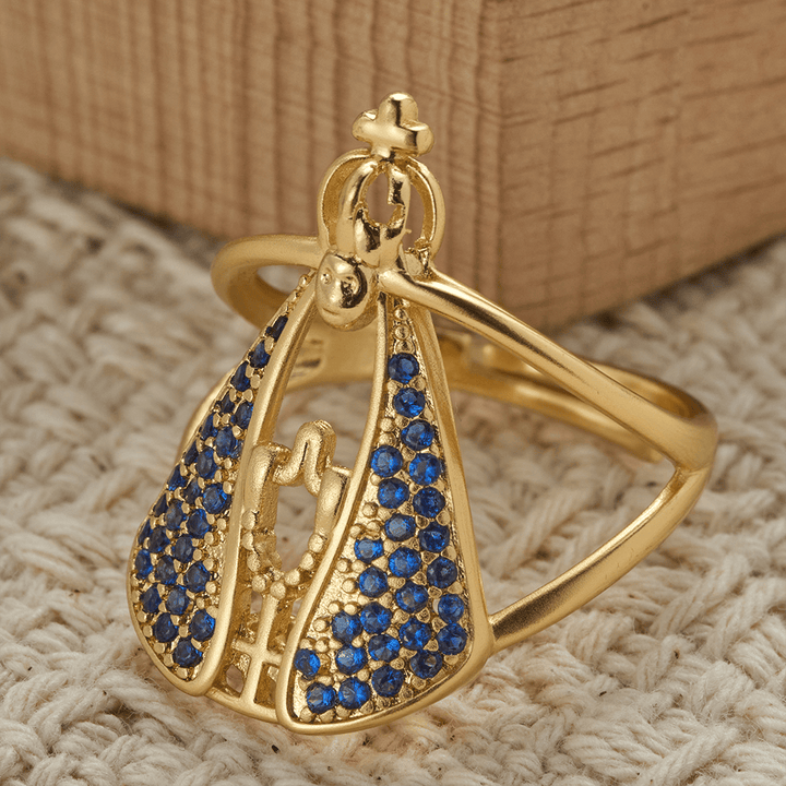 Christianartworkshop Our Lady of Guadalupe Devotional Ring: Emblem of Our Lady Grace & Divine Protection - image 1