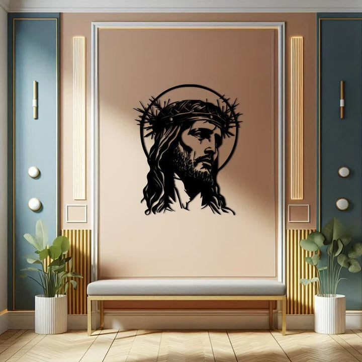 Christianartworkshop Sacred Jesus with Crown of Thorns Metal Wall Decor - image 4