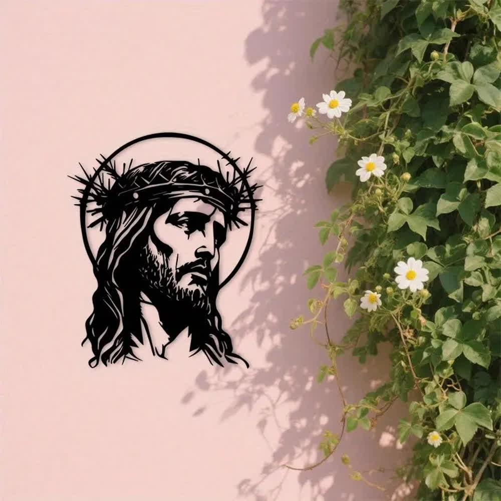 Christianartworkshop Sacred Jesus with Crown of Thorns Metal Wall Decor - image 6
