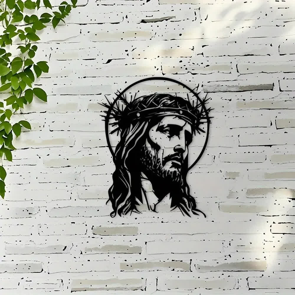 Christianartworkshop Sacred Jesus with Crown of Thorns Metal Wall Decor - image 5