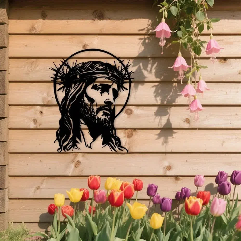 Christianartworkshop Sacred Jesus with Crown of Thorns Metal Wall Decor - image 7