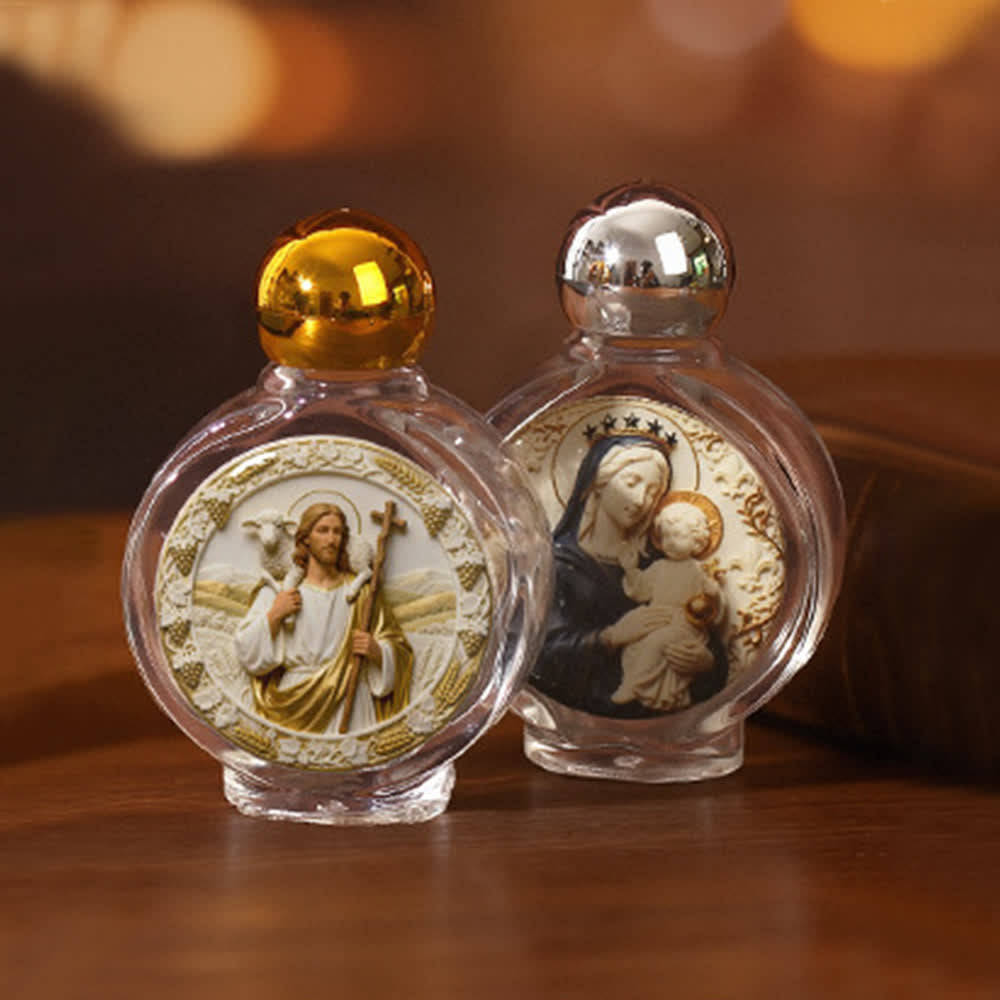 Christianartworkshop Catholic Icon Holy Water Bottle: Religious Art for Home & Church - image 3