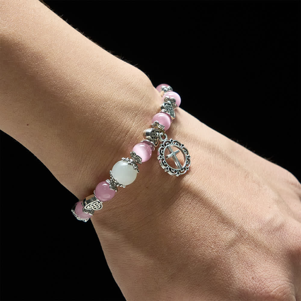 Christianartworkshop Celtic Knot Cat’s Eye Bracelet: Gentle Companion of Daily Grace - image 9