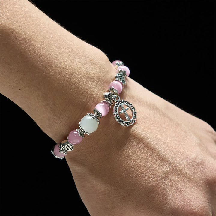 Christianartworkshop Celtic Knot Cat’s Eye Bracelet: Gentle Companion of Daily Grace - image 9