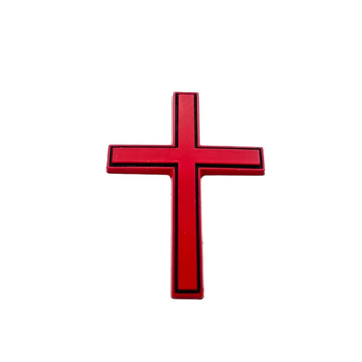 Christianartworkshop Durable Metal Cross Car Decal: Remind of His Quiet Guidance on the Road - Red Black (Set of 4) - image 23