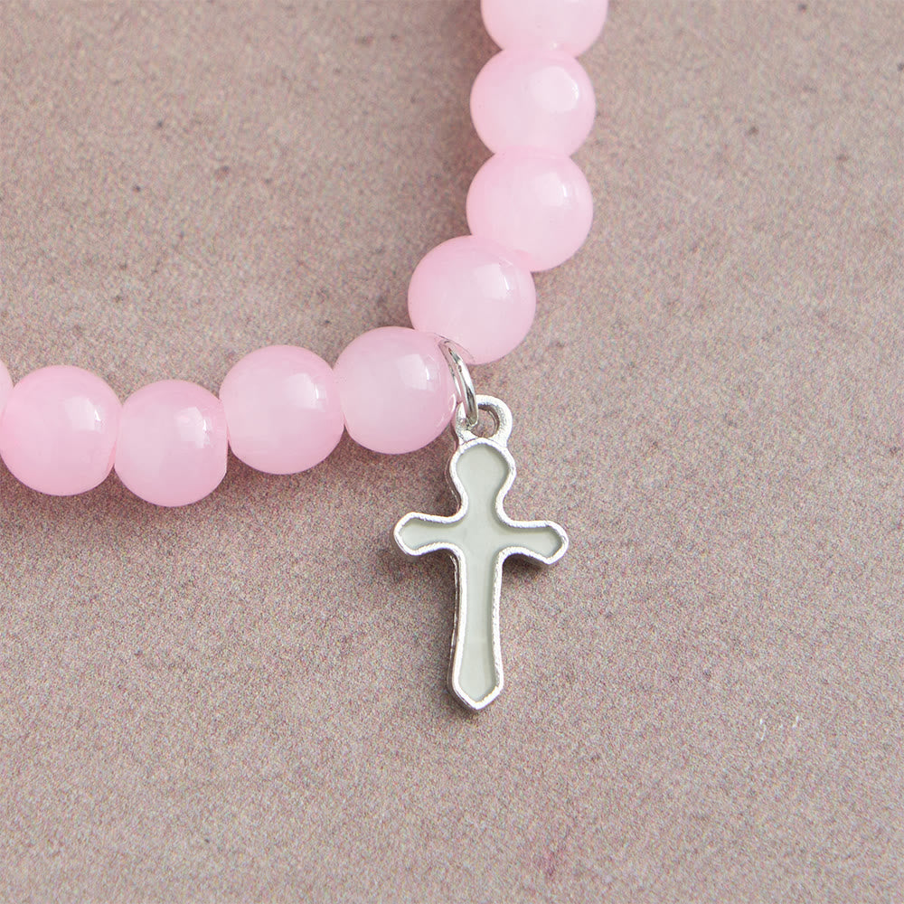 Christianartworkshop Glowing Cross Matching Beaded Bracelets with Magnetic Heart Clasp: A Symbol of United Faith & Shared Love - image 18