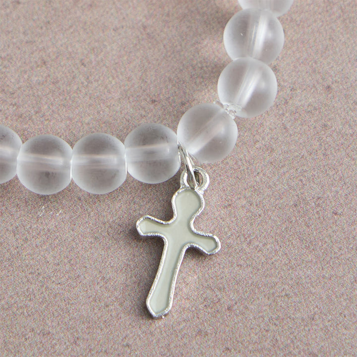 Christianartworkshop Glowing Cross Matching Beaded Bracelets with Magnetic Heart Clasp: A Symbol of United Faith & Shared Love - image 8