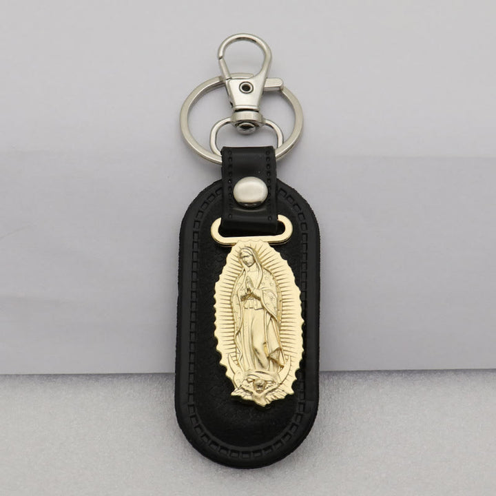 Christianartworkshop Our Lady of Guadalupe Devotional Keychain: Emblem of Marian Grace & Spiritual Protection - Gold Robe & Our Lady - image 7