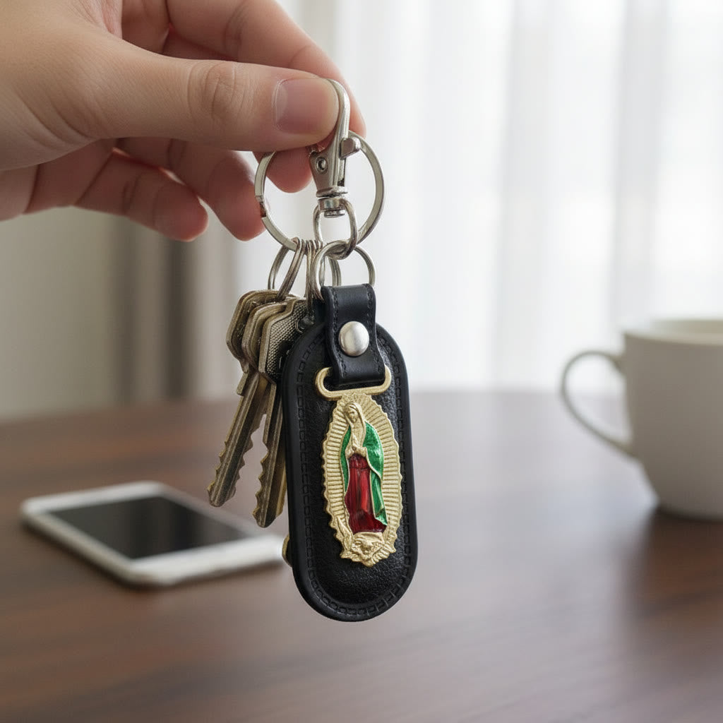 Christianartworkshop Our Lady of Guadalupe Devotional Keychain: Emblem of Marian Grace & Spiritual Protection - image 2
