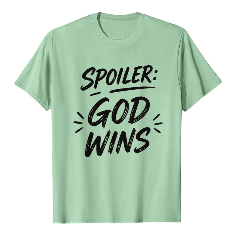 Christianartworkshop  Spoiler: God Wins Premium Short Sleeve T-Shirt - Light Green - 2XL - image 5