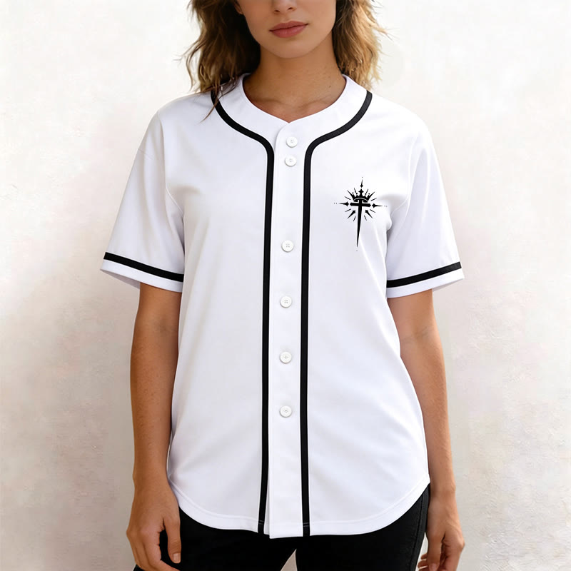 Christianartworkshop Jesus Is King Angel Wings Cross Faith Statement Custom Baseball Jersey - image 23