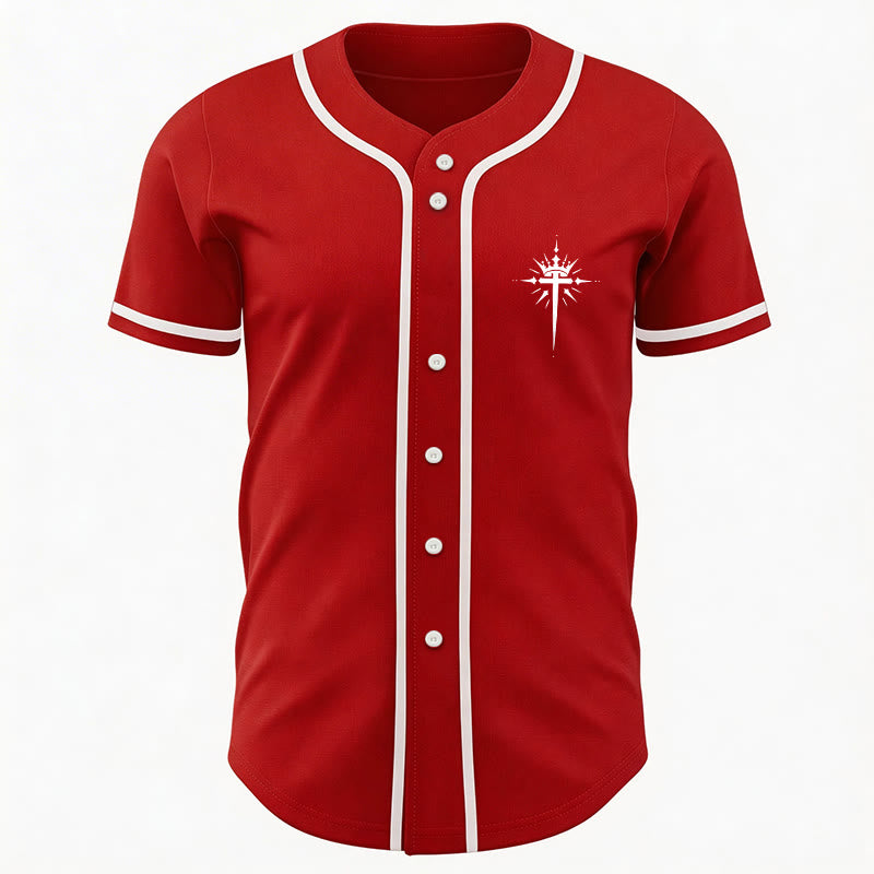 Christianartworkshop Jesus Is King Angel Wings Cross Faith Statement Custom Baseball Jersey - image 31