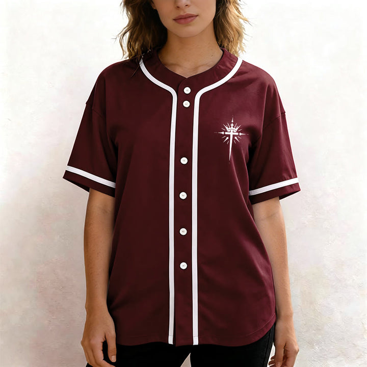 Christianartworkshop Jesus Is King Angel Wings Cross Faith Statement Custom Baseball Jersey - image 37
