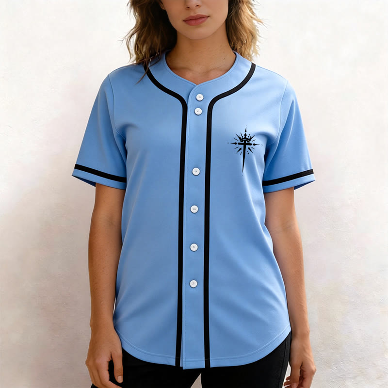 Christianartworkshop Jesus Is King Angel Wings Cross Faith Statement Custom Baseball Jersey - image 44