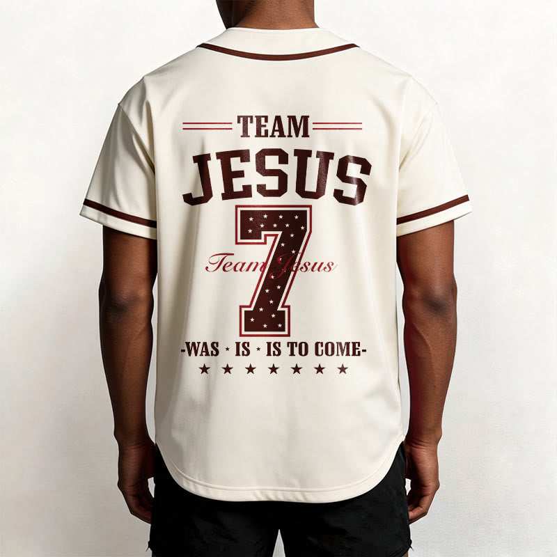 Christianartworkshop Team Jesus Was Is And Is To Come Custom Number 7 Baseball Jersey - image 25