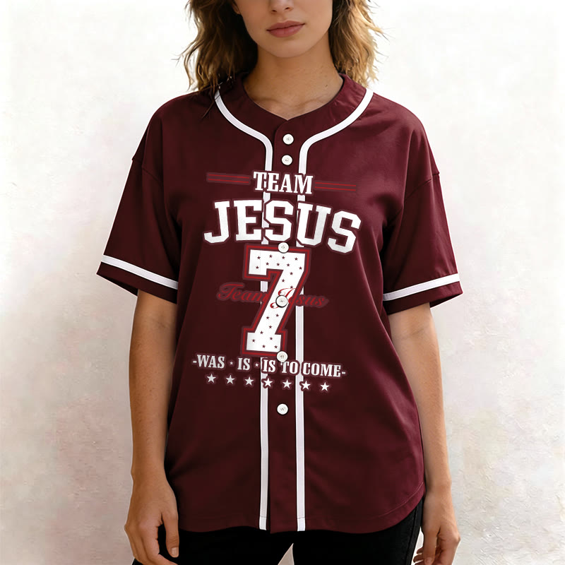 Christianartworkshop Team Jesus Was Is And Is To Come Custom Number 7 Baseball Jersey - image 37