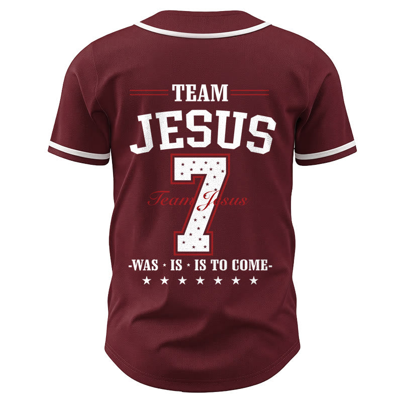 Christianartworkshop Team Jesus Was Is And Is To Come Custom Number 7 Baseball Jersey - image 41