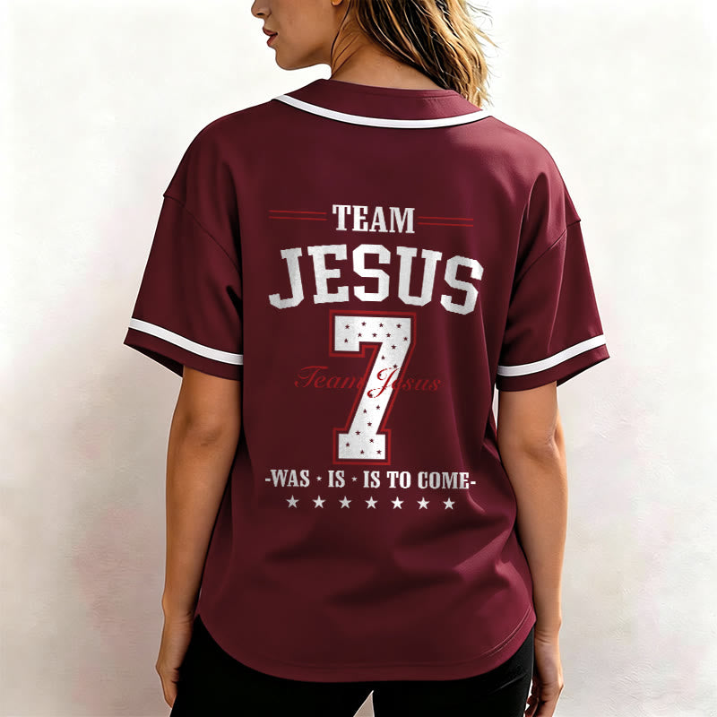 Christianartworkshop Team Jesus Was Is And Is To Come Custom Number 7 Baseball Jersey - image 40
