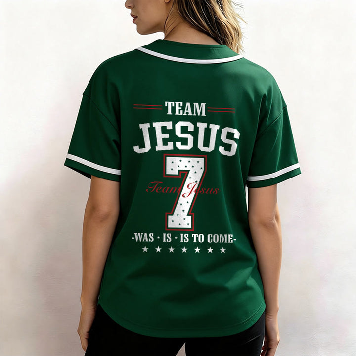 Christianartworkshop Team Jesus Was Is And Is To Come Custom Number 7 Baseball Jersey - image 54