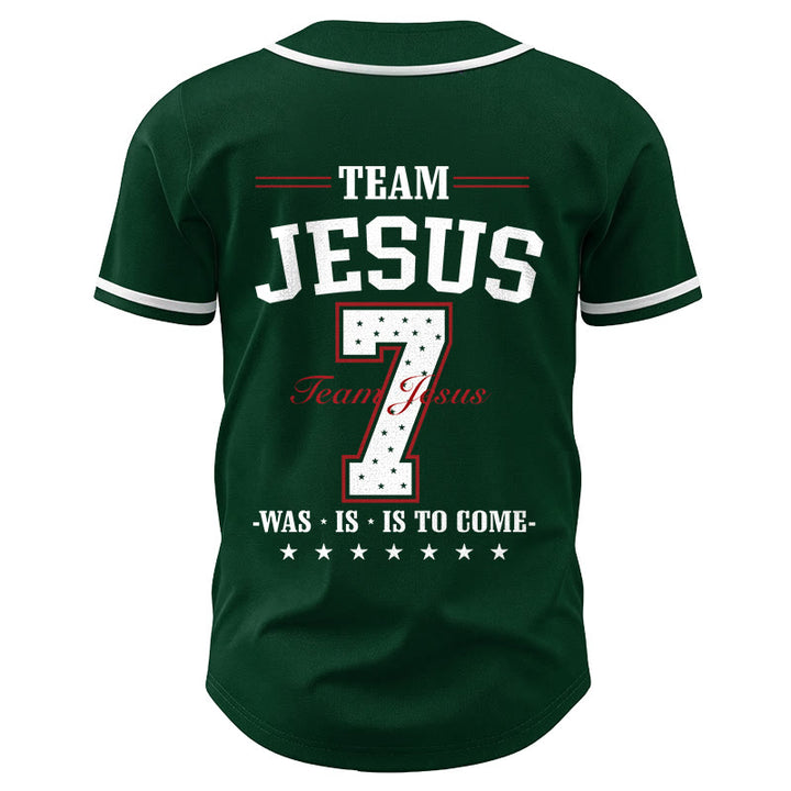 Christianartworkshop Team Jesus Was Is And Is To Come Custom Number 7 Baseball Jersey - image 55