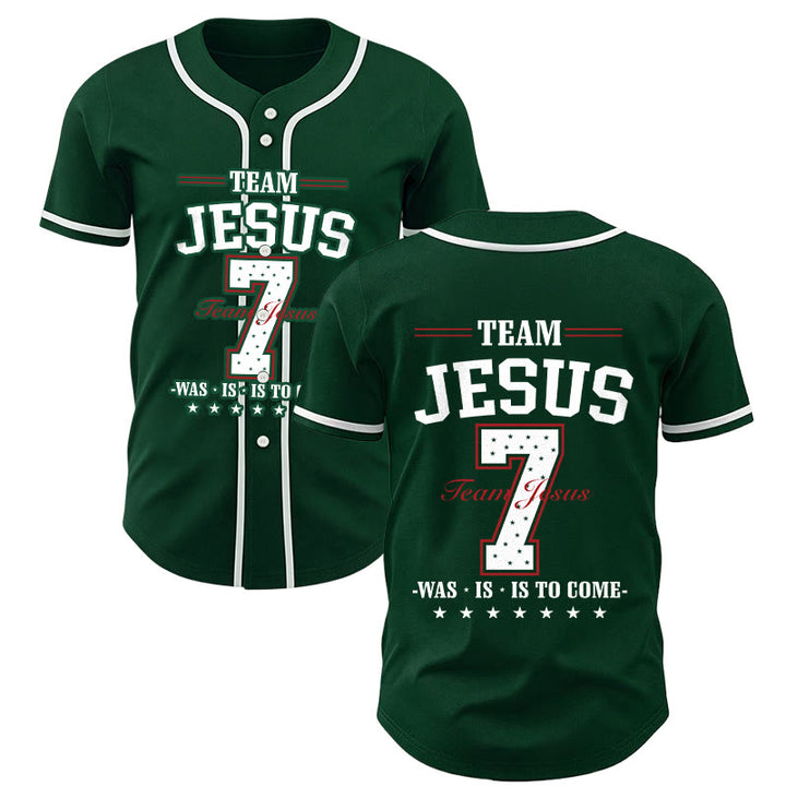 Christianartworkshop Team Jesus Was Is And Is To Come Custom Number 7 Baseball Jersey - image 49