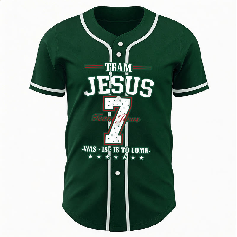 Christianartworkshop Team Jesus Was Is And Is To Come Custom Number 7 Baseball Jersey - image 52