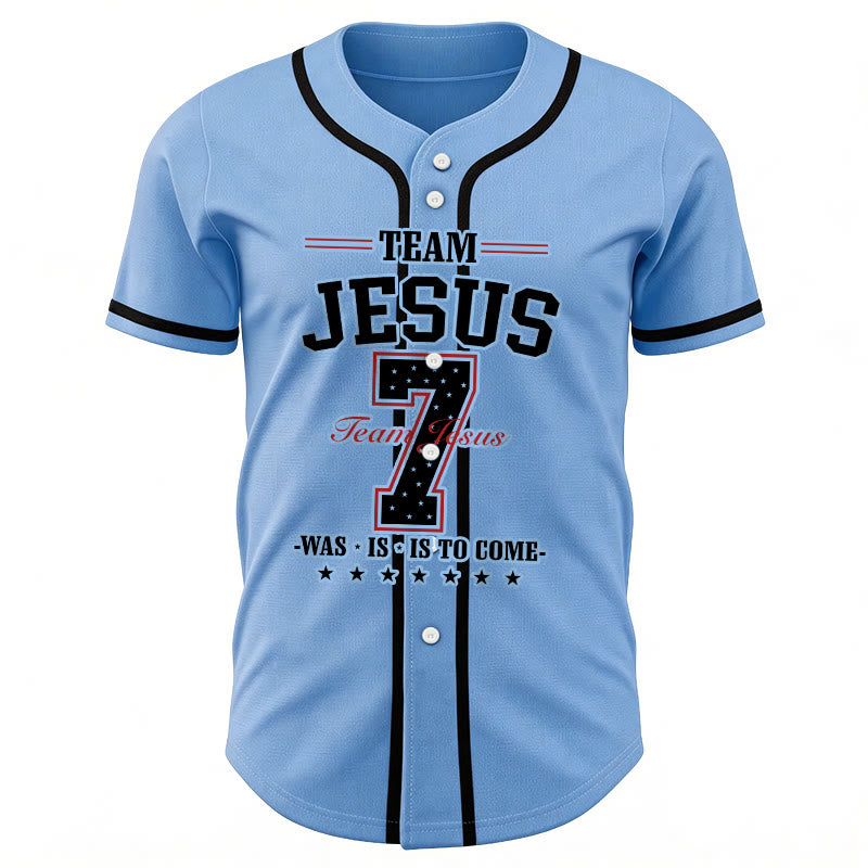 Christianartworkshop Team Jesus Was Is And Is To Come Custom Number 7 Baseball Jersey - image 45