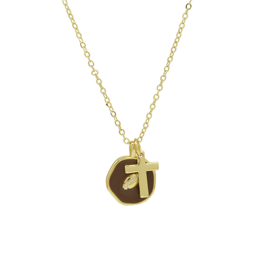Christianartworkshop Multi-Sport Cross Necklace Collection: Faith & Sports Charm for Athletes - Rugby - image 6