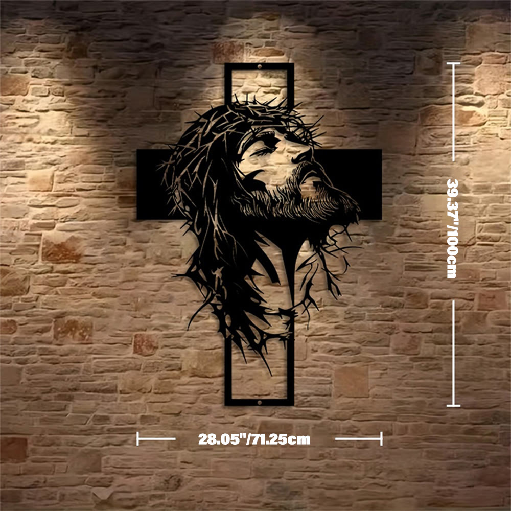 Christianartworkshop Crown of Thorns Jesus Cross Metal Wall Decor: Heartfelt Faith Statement  - image 6