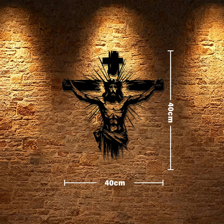Christianartworkshop Jesus Crucifixion Metal Wall Decor: Bold Statement of Redemption - 15.75'''*15.75''/40cm*40cm - image 6